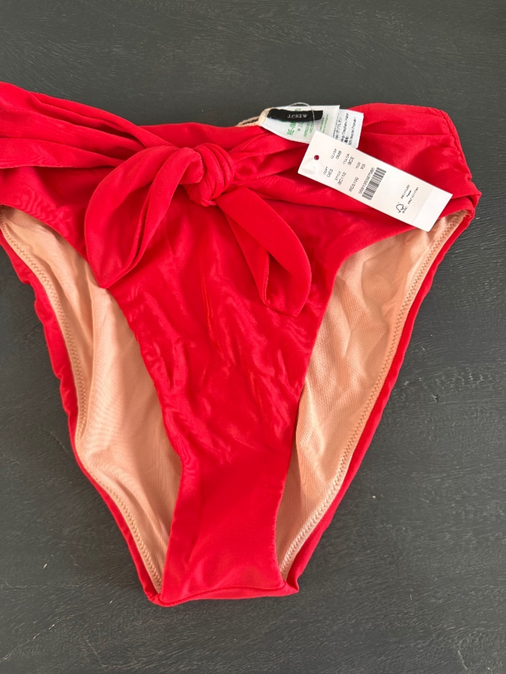 J Crew high waist tie front bikini bottoms XS New with tags